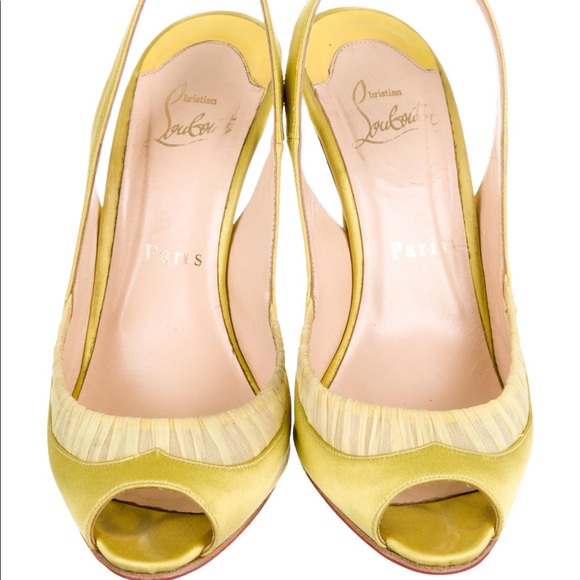 Yellow Christian Loubuitton Heels in 6.5 - Picture 2 of 7